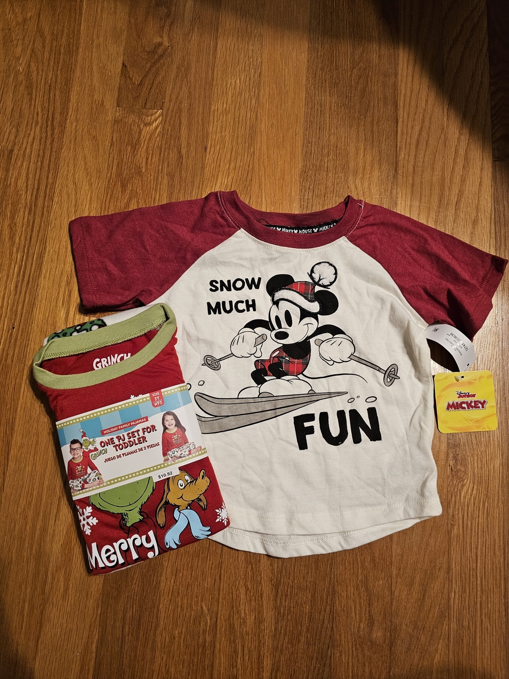 Grinch Christmas Pjs And Mickey Shirt